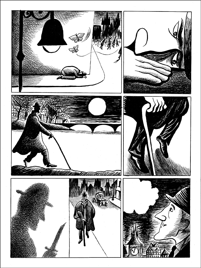 Comics adaptation of "A Fratricide", a short story by Franz Kafka.