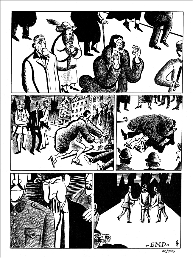Comics adaptation of "A Fratricide", a short story by Franz Kafka.